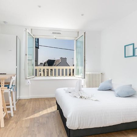 La Recouvrance : Chambre spacieuse avec sdb privative, cuisine et salon partagés, terrasse, proche facs et centre Brest Extérieur photo