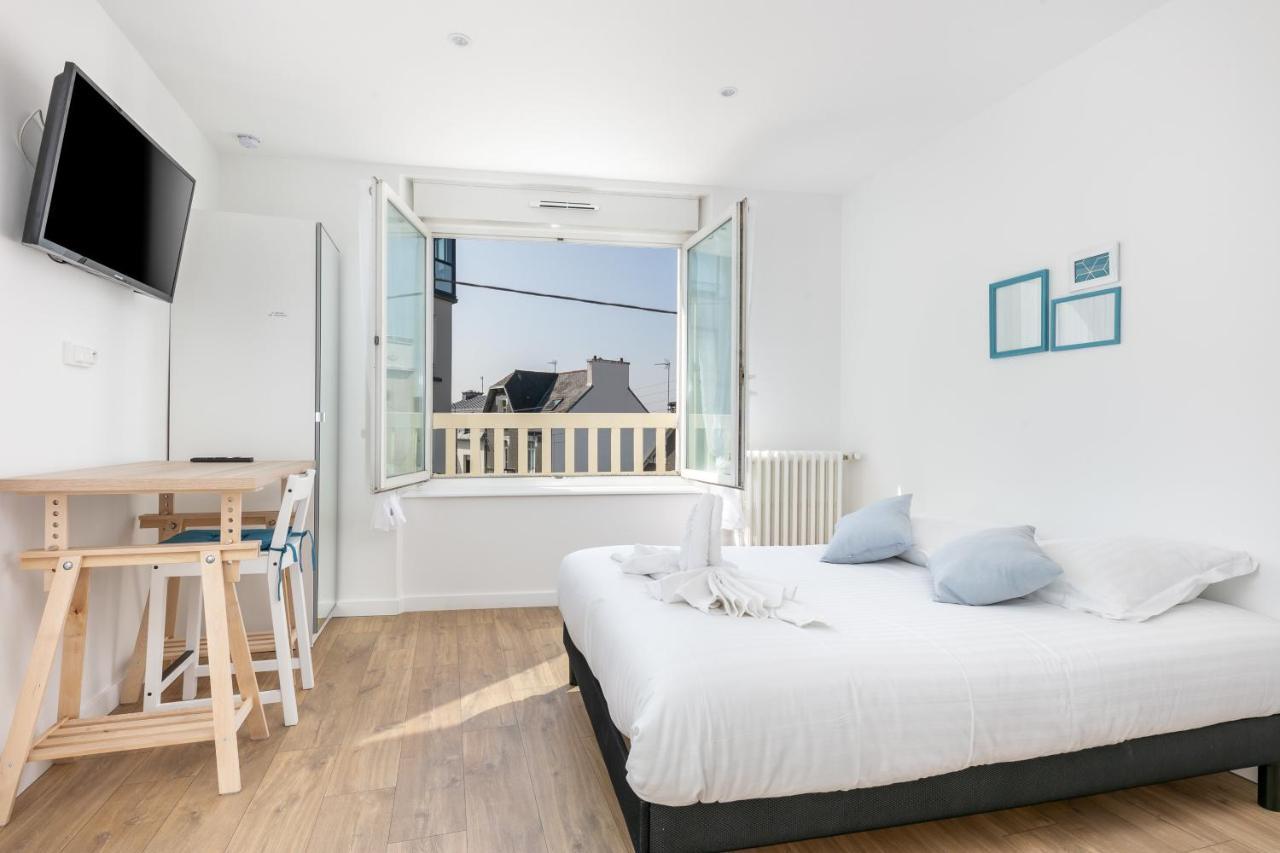 La Recouvrance : Chambre spacieuse avec sdb privative, cuisine et salon partagés, terrasse, proche facs et centre Brest Extérieur photo